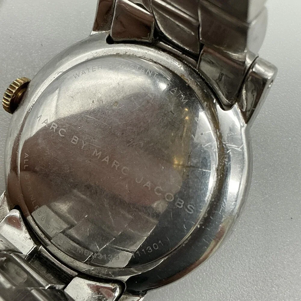 Marc By Marc Jacobs Womens Watch 36mm Two Tone Stainless Bracelet 6.25